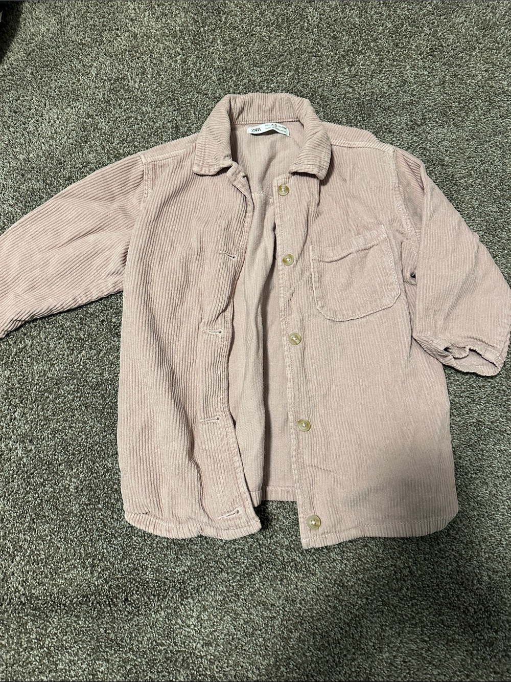 Zara Kids Corduroy Jacket - Light Pink
